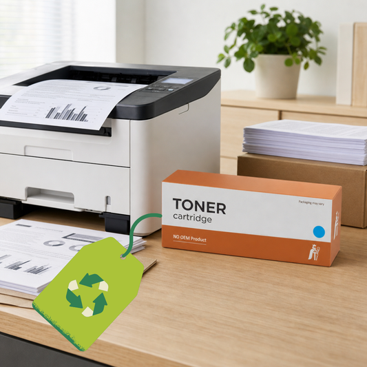 Milieuvriendelijk printen met huismerk toners en cartridges