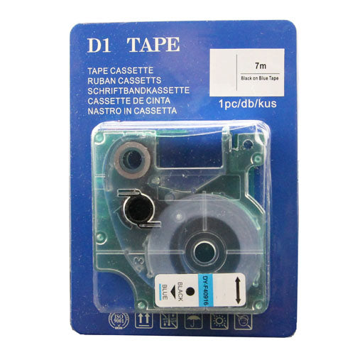Dymo labels voor Dymo 45016 Blauw 12mm x 7m voor Labelmanager 100 120P 150 160 200 210D 220P labeltape - Cyaan