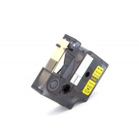 labels rol voor dymo 18432 12mm x 5,5m zwart geel voor rhino 1000 3000 4200 5000 5200 52