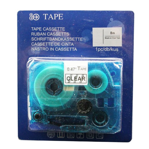 Brother TZE121 labeltape transparant - Meerkleurig