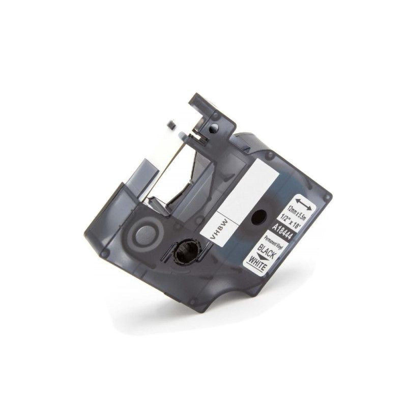 Dymo labels rol voor dymo 18445 19mm x 5,5m zwart wit rhino 4200 5200 5200+ 6000+ rhinopro 50 labeltape - Zwart